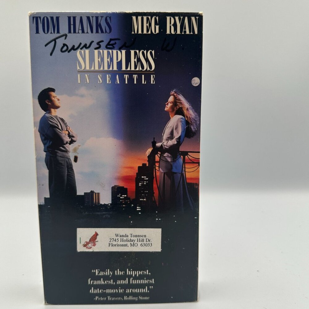 Sleepless In Seattle VHS 1993 Romantic Comedy Tom Hanks Meg Ryan